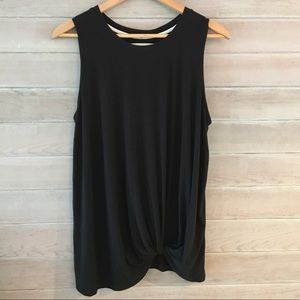 Jackson Rowe Black front knot tank top